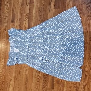 FANTASLOOK blue midi dress size Large